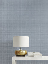 Crosshatch Linen Metallic Smoke by Essential Textures Textured Wallpaper – Etten Studios 2231932