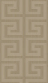 Greek Key Khaki & Metallic Champagne by Essential Textures Geometric Wallpaper – Etten Studios 2232007-Sample