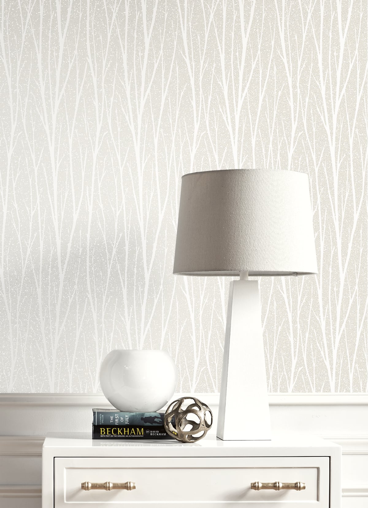 Birch Trail Metallic Pearl & Glitter by Essential Textures Botanical Tree Wallpaper – Etten Studios 2232100
