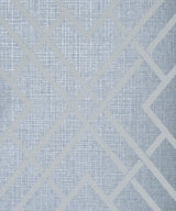 Metallic slate blue diamond lattice geometric wallpaper