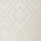 Metallic ivory diamond lattice geometric wallpaper with subtle woven texture background
