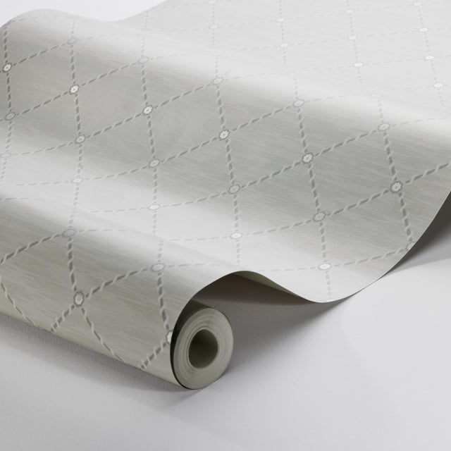 Golden Trellis Grey and Silver by Boråstapeter Trellis Wallpaper – Schumacher 2266