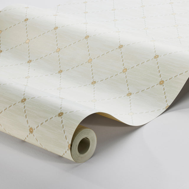 Golden Trellis Parchment and Gold Wallpaper by Boråstapeter – Schumacher 2267