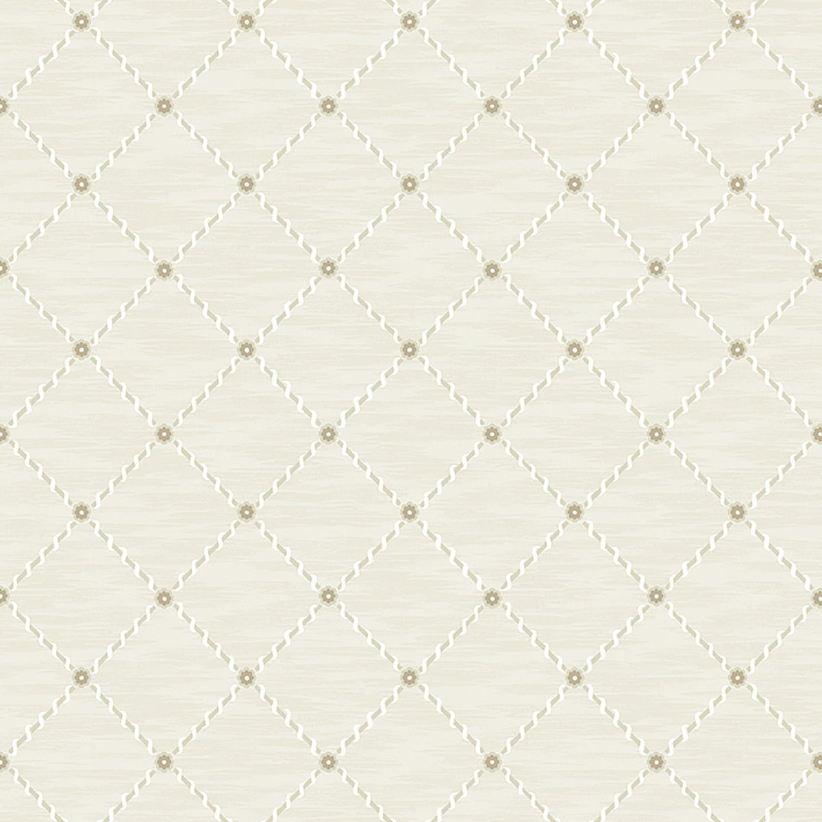 Golden Trellis wallpaper in parchment and gold by Boråstapeter for Schumacher, featuring a traditional trellis pattern.
