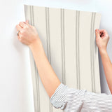 Johnny Charcoal by Chesapeake Stripes Wallpaper – Brewster 4169-13076
