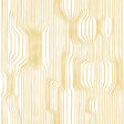 Frekvenssi wallpaper in mustard and eggshell with abstract linear stripe pattern