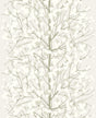 Marimekko Lumimarja wallpaper in Gray and Fog with illustrated branches and berries