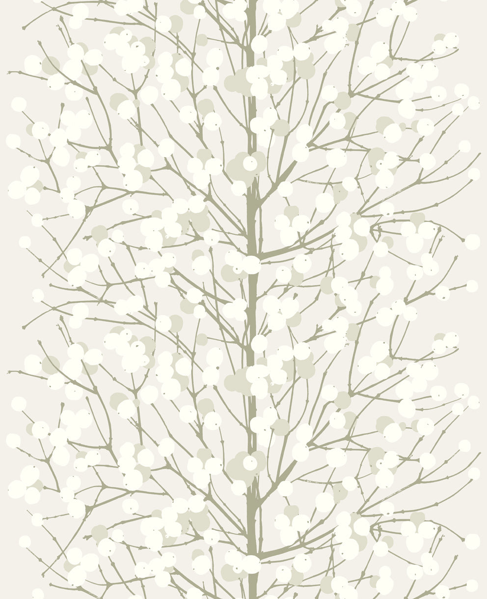 Lumimarja Gray and Fog by Marimekko Vol. 5 Contemporary Botanical Wallpaper – Marimekko 23376X -Sample