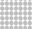 Gray rounded dot polka pattern wallpaper on an eggshell background