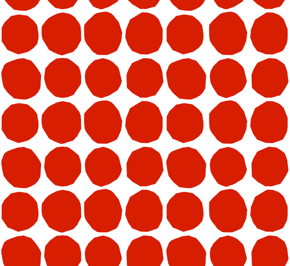 Pienet Kivet Scarlet and Eggshell by Marimekko Vol. 5 Contemporary Pebble Dot Wallpaper – Marimekko 23381X-Sample