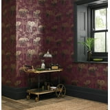 Adelia Maroon by Arthouse Elephant Grove Wallpaper – Brewster Home Fashions AH610701