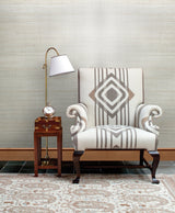 Stelios Grey Grasscloth Wallpaper