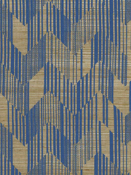 York Designer Series Missoni Birch Blue Raffia Grasscloth Wallpaper MI10527 chevron pattern
