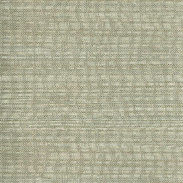 Myoki Neutral Grasscloth Wallpaper with Cool Blue-Green Textured Weave - Kenneth James 2693-30237