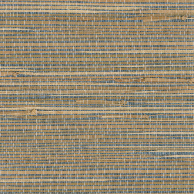 Jissai Mariner Blue Grasscloth Wallpaper with Textured Grasscloth Weave - Kenneth James 2693-30270