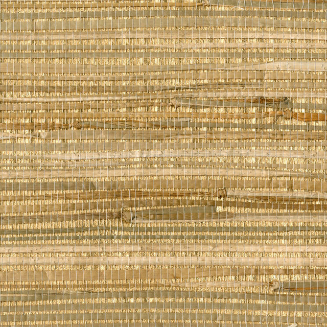 Zoho Neutral Foil Grass Neutral Wallpaper with Textured Foil Grasscloth Weave - Kenneth James 2693-30271