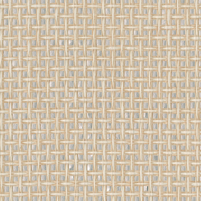 Tai Xi Cream Grasscloth Wallpaper