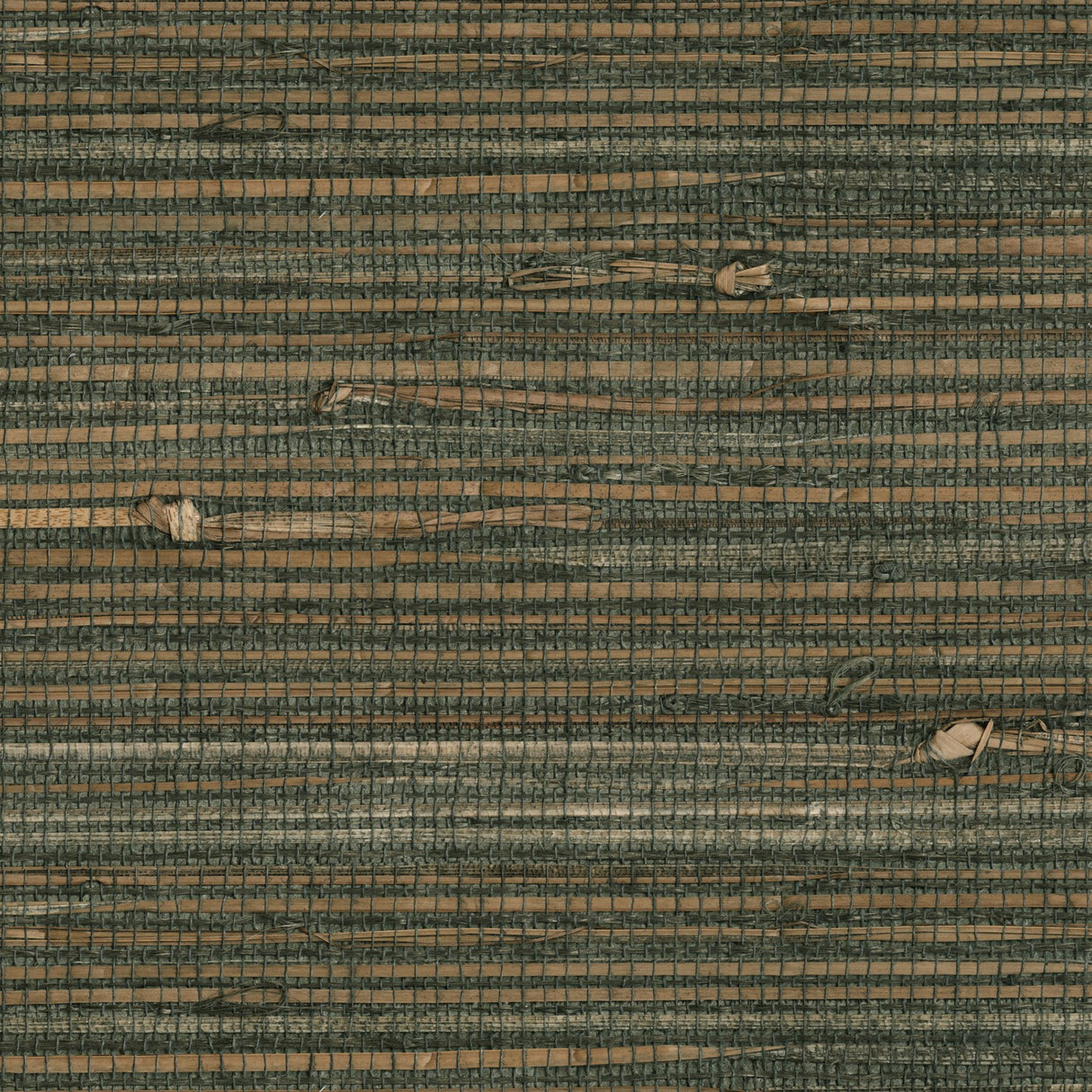 Reju Charcoal Grasscloth Wallpaper with Textured Modern Weave - Kenneth James 2693-65663