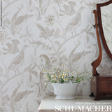 Katmandu Beige Botanical Bird Wallpaper by Schumacher – 2700200