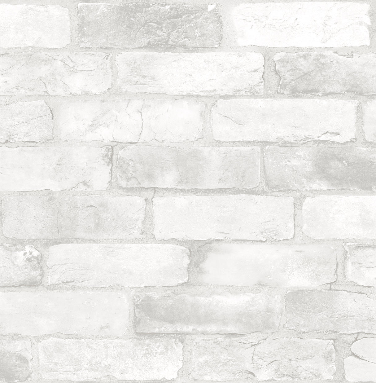 White Reclaimed Bricks Faux Effect Brick Wallpaper by A-Street Prints - 2701-22321