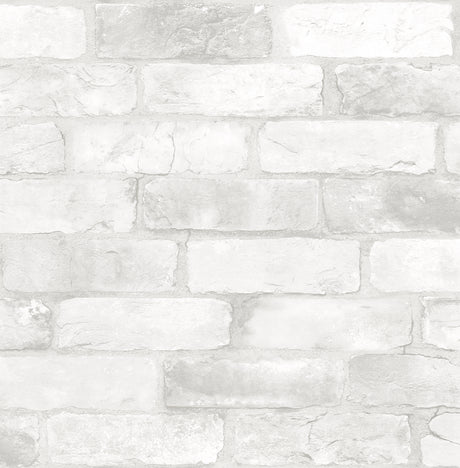 White Reclaimed Bricks Faux Effect Brick Wallpaper by A-Street Prints - 2701-22321