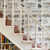 Horses Multi on White by Schumacher Exuberant Prints Collection Wallpaper – Schumacher 2703960