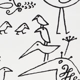 Aviary Black on White Whimsical Bird Wallpaper – Schumacher 2705510