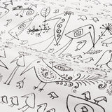 Aviary Black on White Whimsical Bird Wallpaper – Schumacher 2705510