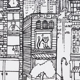 New York New York Black on White Cityscape Wallpaper – Schumacher 2705530