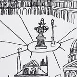 VIEWS OF PARIS Black & White Hand Screen Wallpaper – Schumacher 2705780