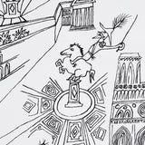 VIEWS OF PARIS Black & White Hand Screen Wallpaper – Schumacher 2705780