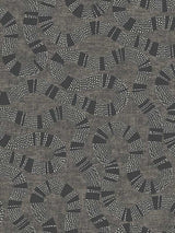 Antonina Vella Ophidia Black wallpaper with serpentine dotted bands on charcoal ground