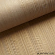 Close-up of Schumacher Casual Brush ivory handcrafted textured wallcovering with horizontal brushstroke pattern.