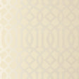 Imperial Trellis Alabaster wallpaper by Schumacher, designed by Kelly Wearstler, featuring a geometric trellis pattern in a neutral colorway.