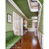 Imperial Trellis Treillage Green by Kelly Wearstler Geometric Wallpaper – Schumacher 2707212