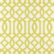 Imperial Trellis Citrine by Kelly Wearstler for Schumacher - iconic geometric trellis wallpaper in yellow and white, shown in styled interiors