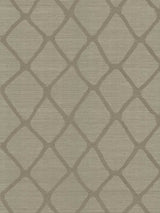 Tonga Taupe grasscloth trellis wallpaper AB3123 by Antonina Vella
