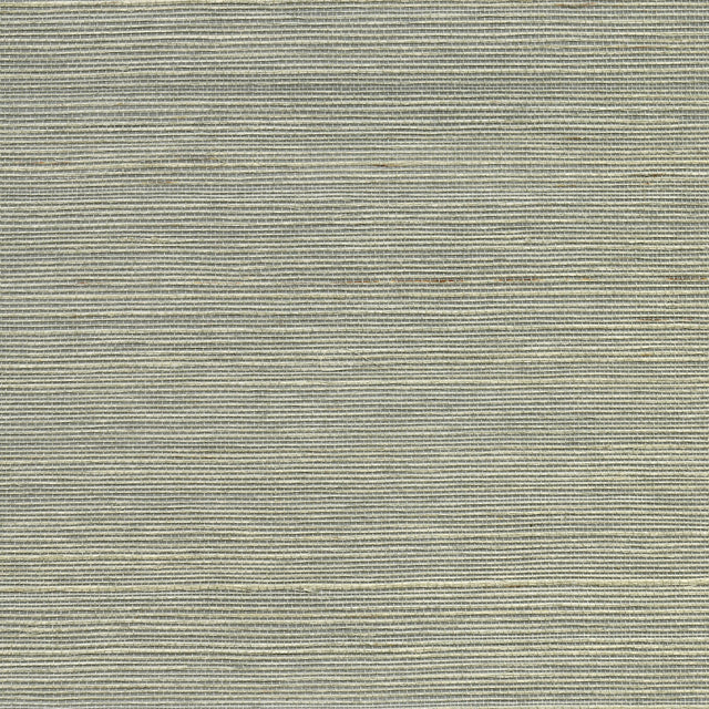 Lucena Grey Sisal Grasscloth Wallpaper with Organic Texture - Kenneth James 2732-80003