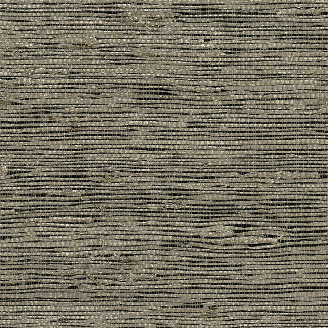 Yangtze Taupe Grasscloth Wallpaper with Organic Textures Pattern, Traditional Style - Kenneth James 2732-80011