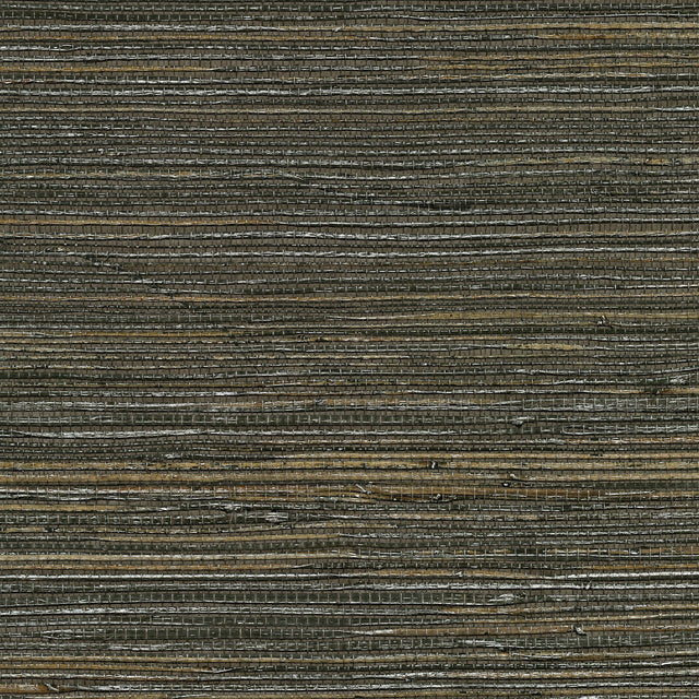 Shandong Chocolate Ramie Grasscloth Wallpaper with Organic Textures - Kenneth James 2732-80071