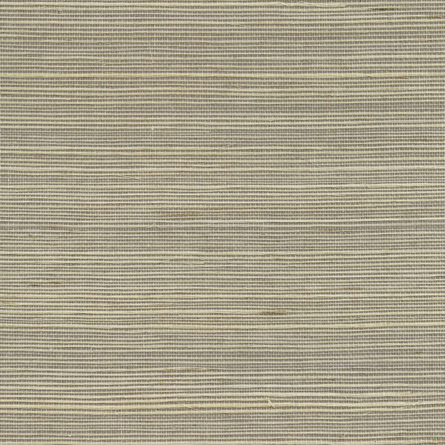 Quing Taupe Sisal Grasscloth Wallpaper with Organic Textures - Kenneth James 2732-80074