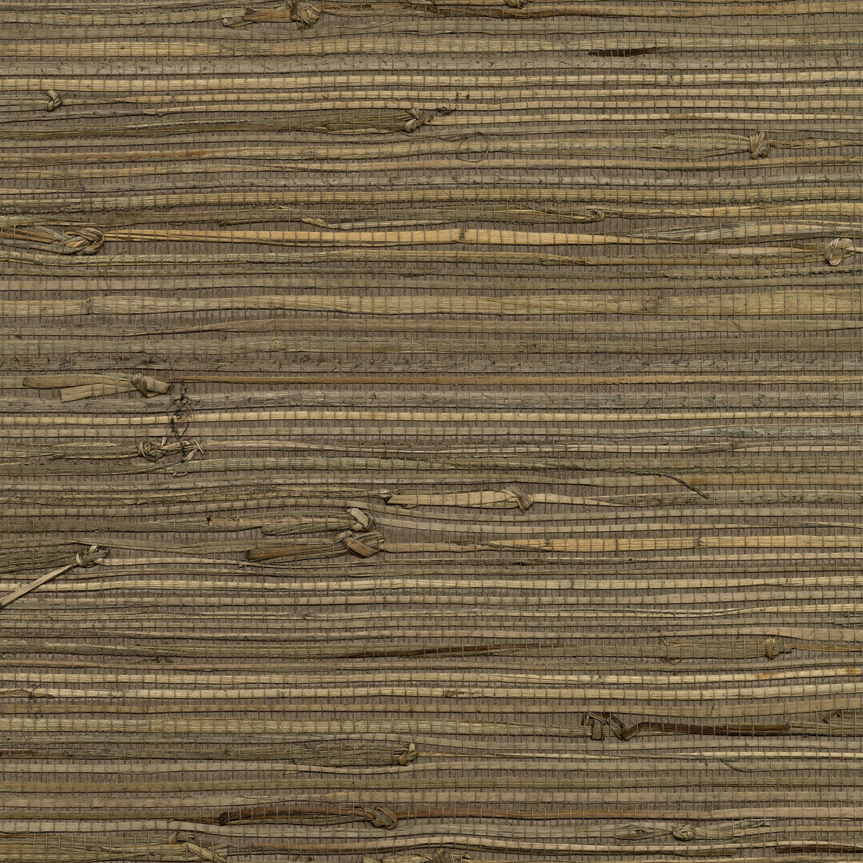 Anhui Brown Grasscloth Wallpaper with Organic Textures Traditional Style - Kenneth James 2732-80084