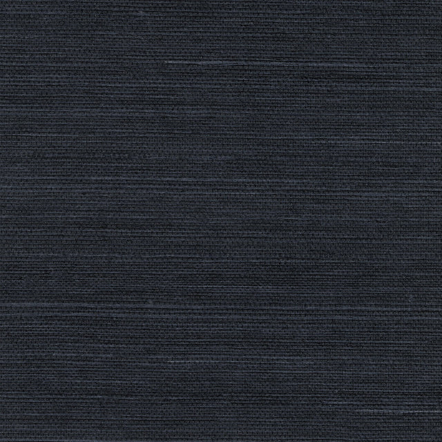 Peninsula Navy Sisal Grasscloth Wallpaper with Organic Textures - Kenneth James 2732-80088