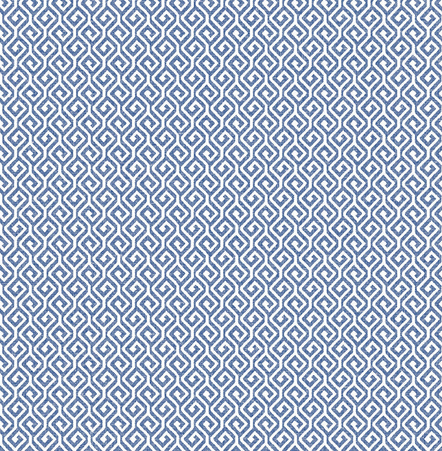 Sete Denim Greek Key Wallpaper with Modern Geometric Greek Key Pattern - A-Street Prints 2744-24103