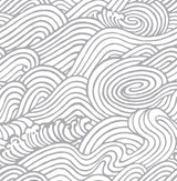 Mare Grey Wave Wallpaper with Coastal Novelty Pattern - A-Street Prints 2744-24131