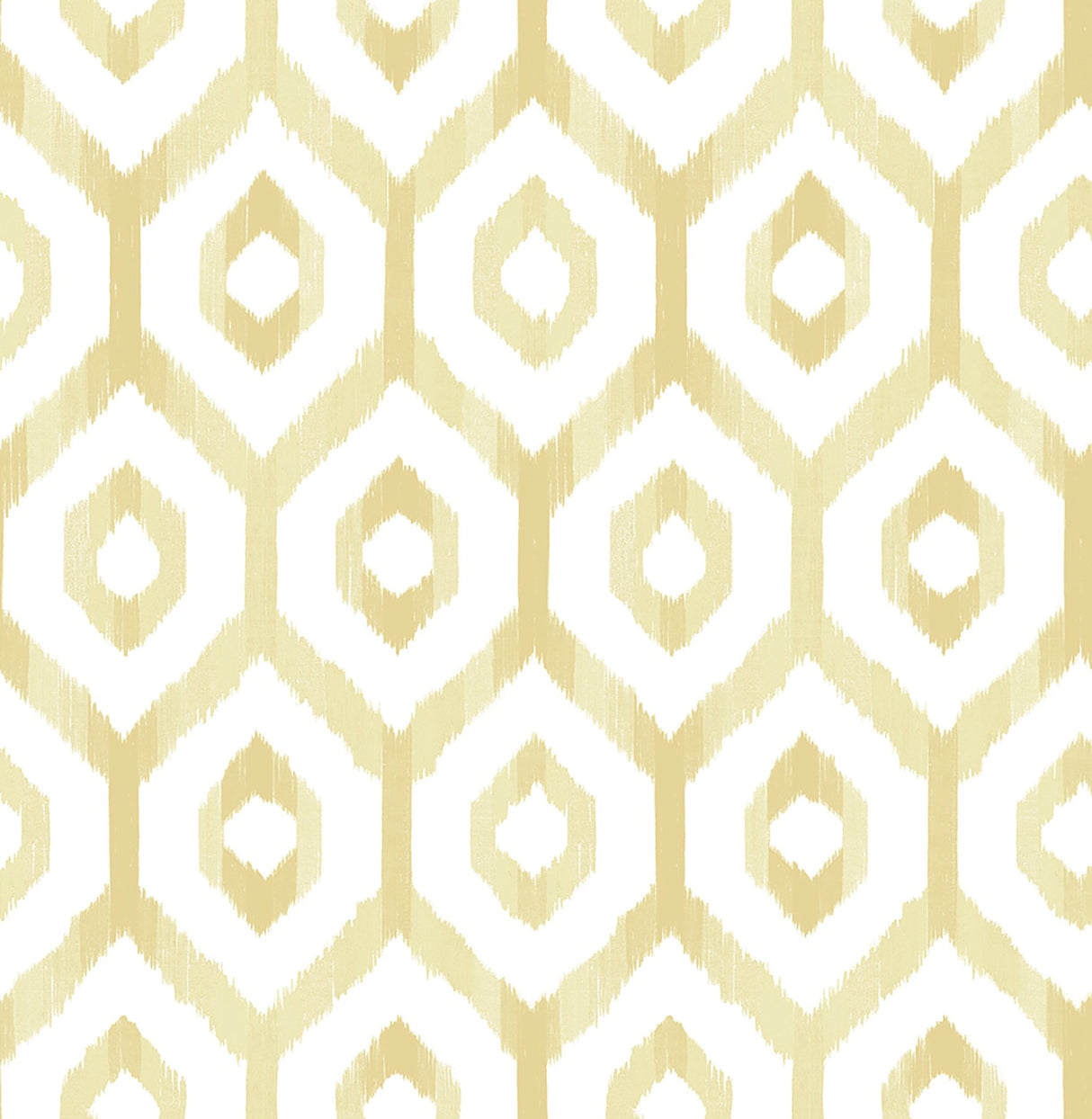 Lucia Yellow Diamond Wallpaper with Modern Ikat Geometric Trellis - A-Street Prints 2744-24141