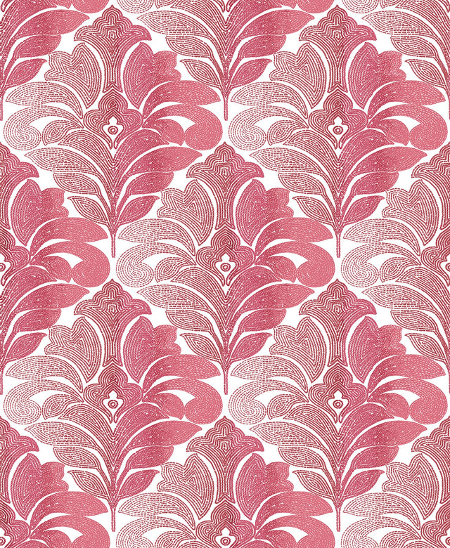 Balangan Red Damask Wallpaper with Modern Ombre Damask Pattern - A-Street Prints 2744-24146
