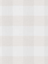 Magnolia Home Weft And Weave Linen Wallpaper MJ4839 swatch in beige and white, 54 in non woven backed vinyl plaid.
