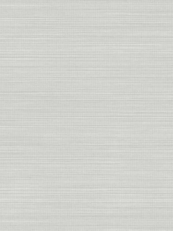 Loomed Gravel faux grasscloth commercial wallpaper swatch, horizontal woven texture in grey.