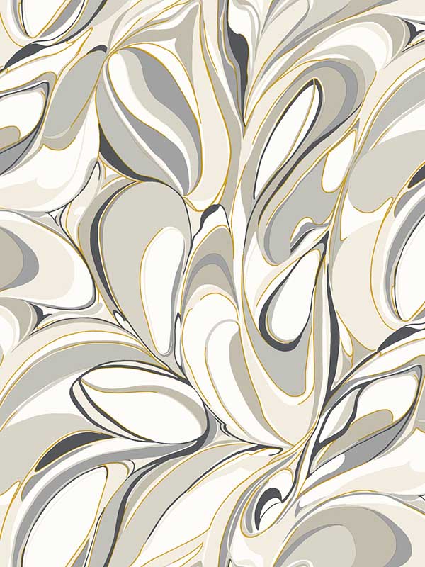 York Wallcoverings Achate Black & Grey non woven wallpaper GN2564 swatch